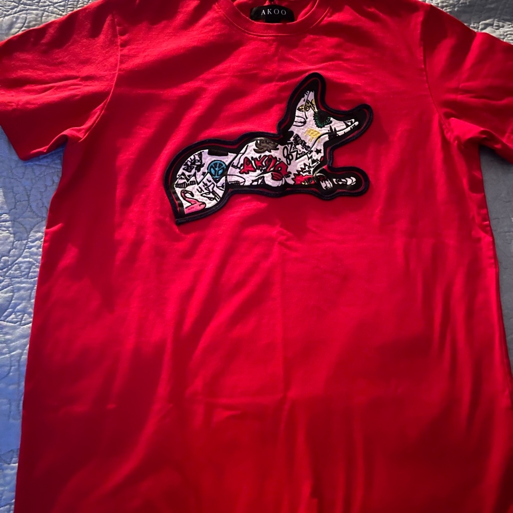 Akoo Red T-Shirt with Graphic Patch